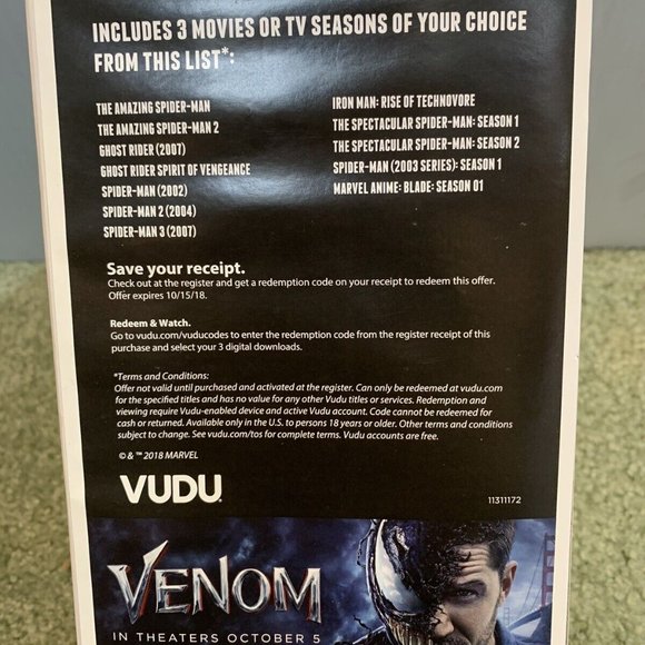 New Funko Pop #364 Venomized Captain America Walmart Exclusive Free Movie Ticket - Picture 3 of 3